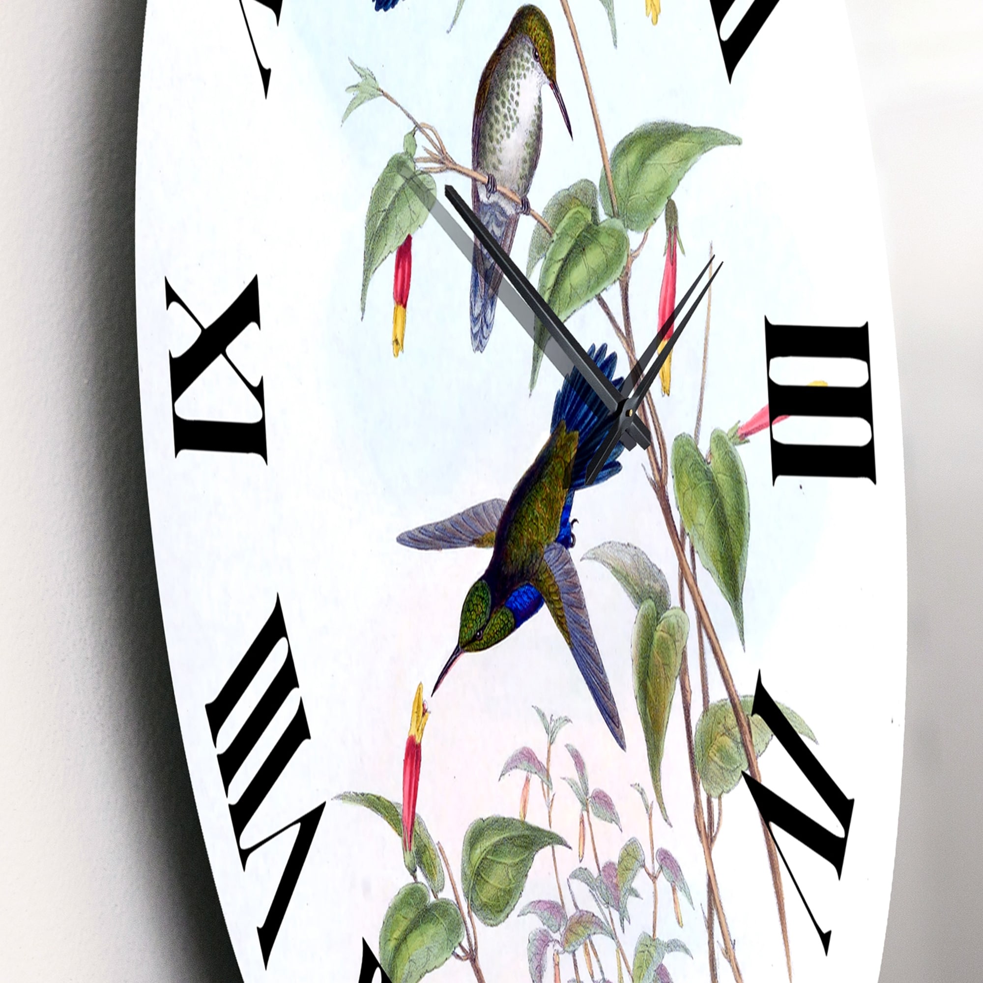 Designart 'Vintage Hummingbird I' Traditional wall clock - Picture 11 of 12
