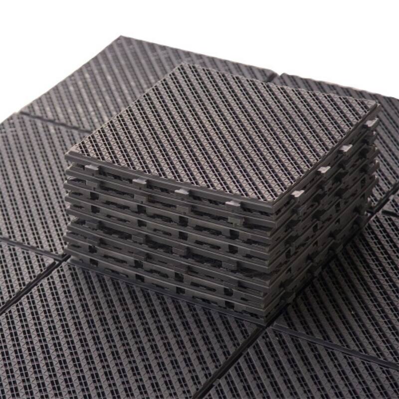 12" x 12" Square Composite Deck Tile - Dark Brown