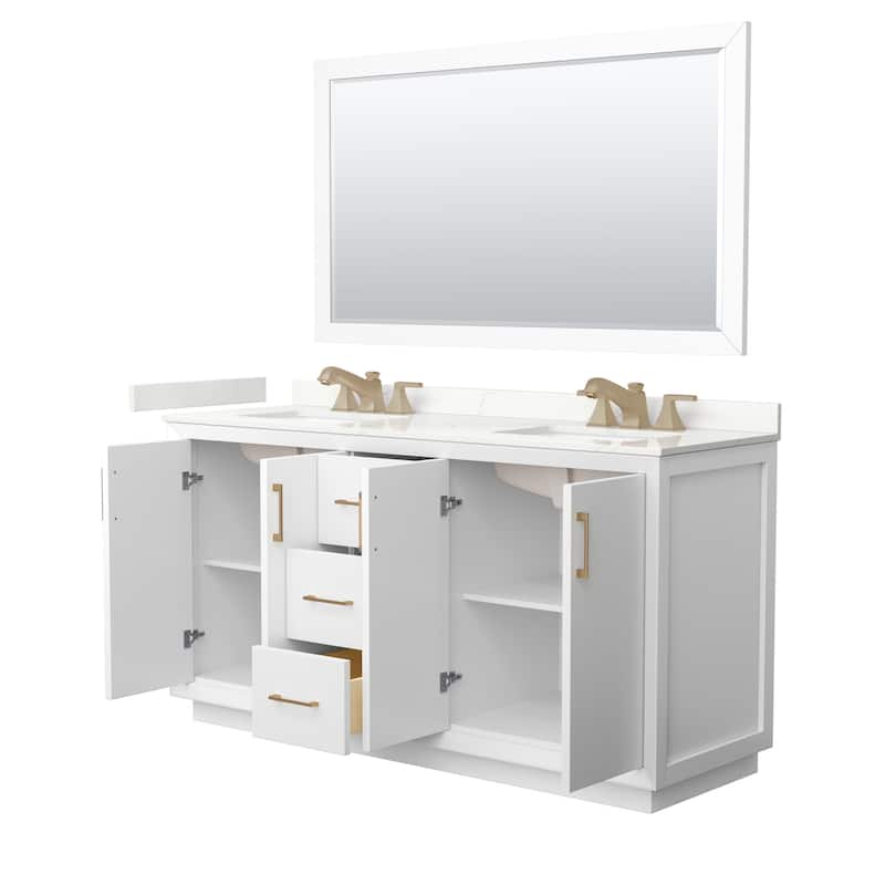 Wyndham Collection WCF414166D-QTZ-US3M58 Strada 66" Free Standing