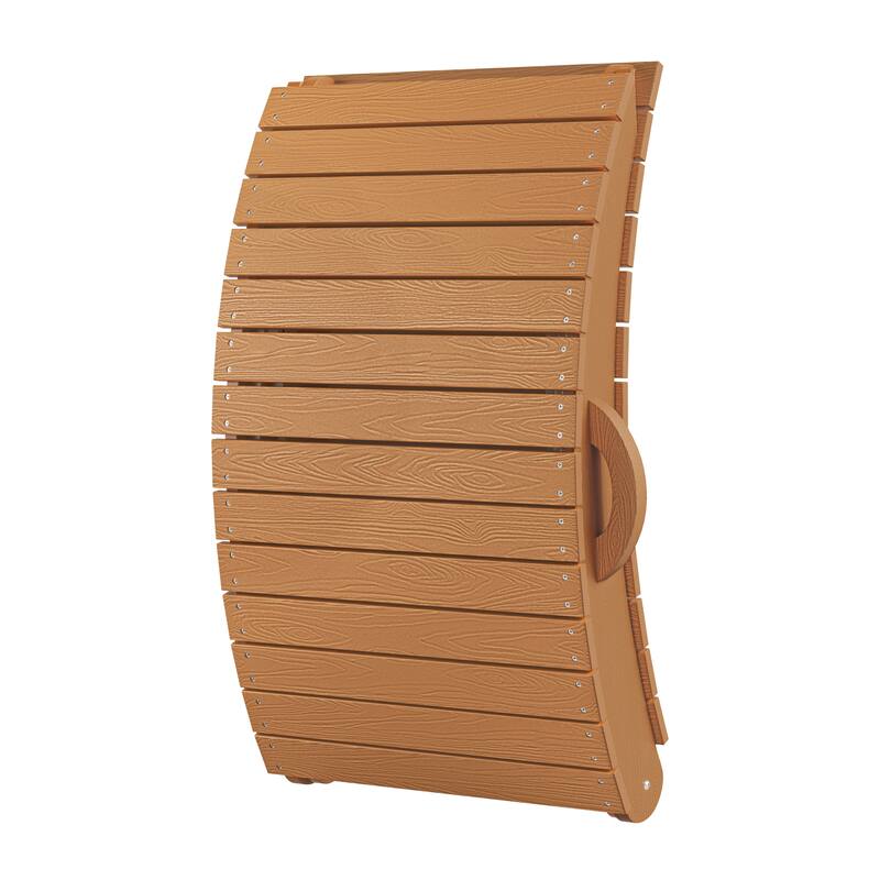 2-Piece Folding HDPS Plastic Outdoor Pool Chaise Lounges with Headrest Cushion
