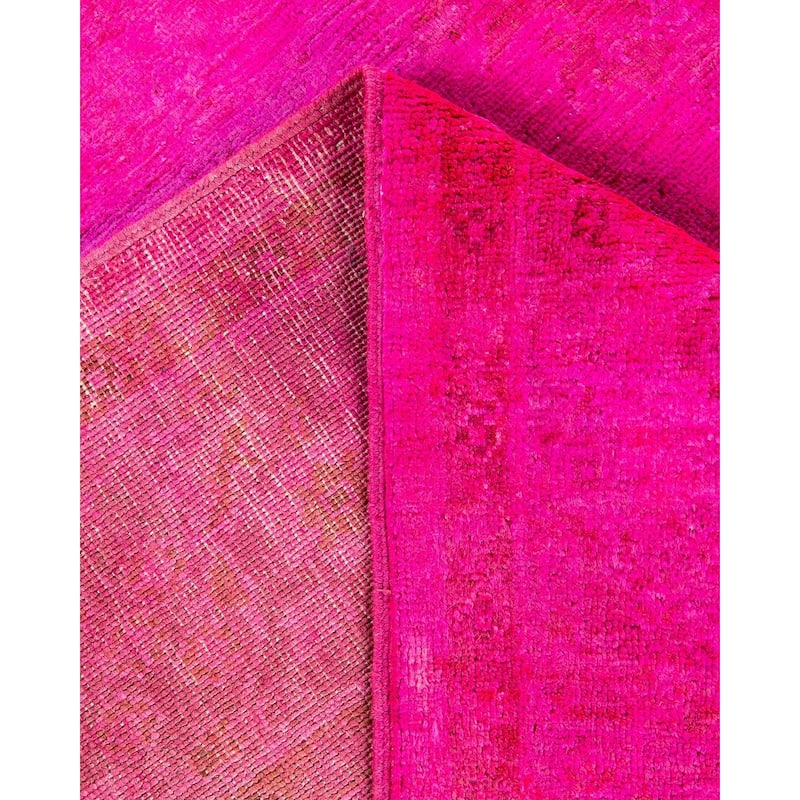 Vibrance, One-of-a-Kind Hand-Knotted Area Rug - Pink, 6' 1" x 8' 10" - 6' 1" x 8' 10"