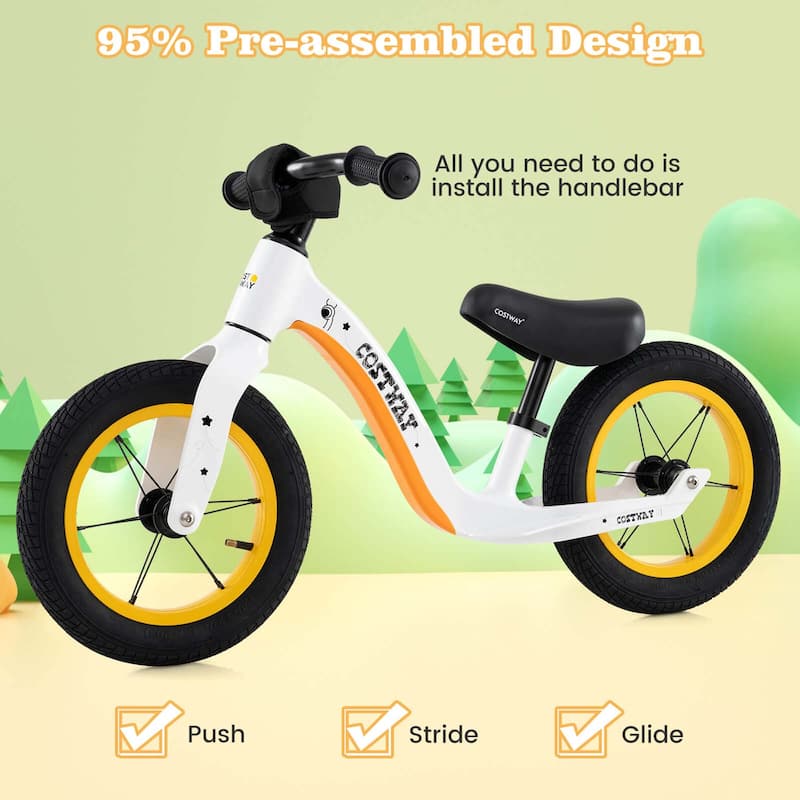 Costway 12 Inch Magnesium Toddler Balance Bike No Pedal Training - See Details