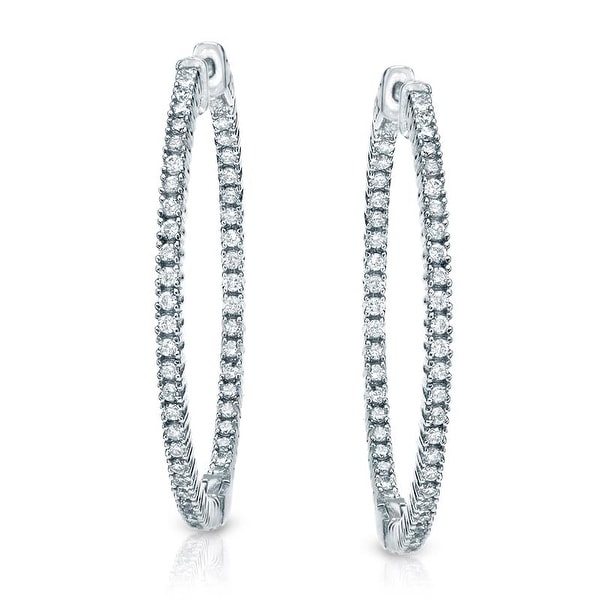 Riva Large Hoop Earrings in Sterling Silver and Diamond  Jewellery by  Monica Vinader
