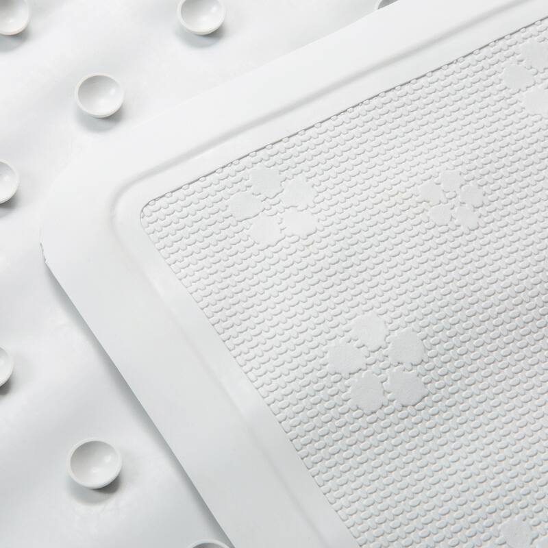 Bath Bliss Large Bath Mat in White