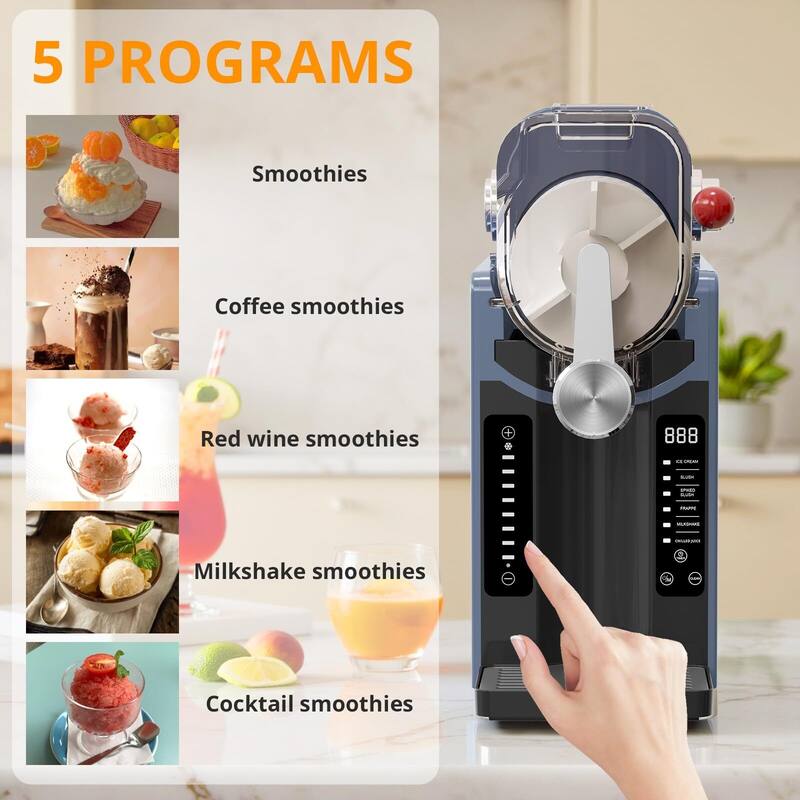 6 Pre-set Modes Slushie Machine Self-Cleaning Professional Frozen Drink Maker, No Ice Needed