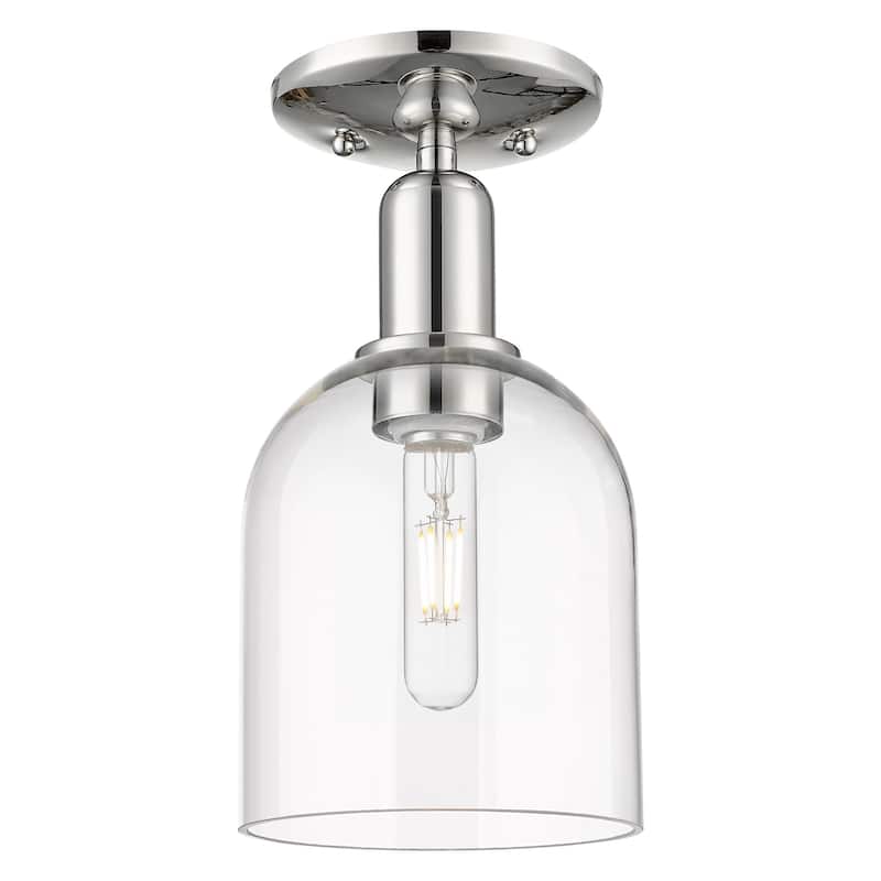 Innovations Lighting 716-1C-11-6 Bella Semi-Flush Bella 6" Wide - Polished Nickel / Clear