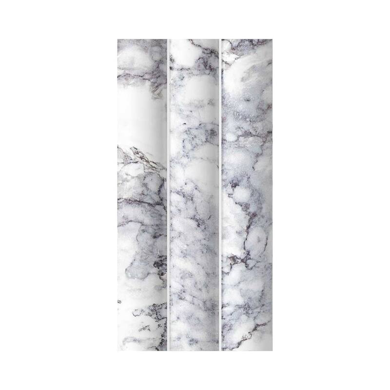 Lyrical 4.5x9 Matte Marble Look Porcelain Fluted Ribbed Tile - Wall, Backplash