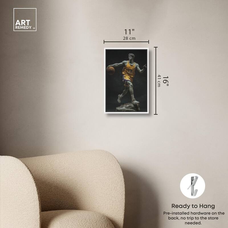 Basketball Sculpture II Canvas by Art Remedy