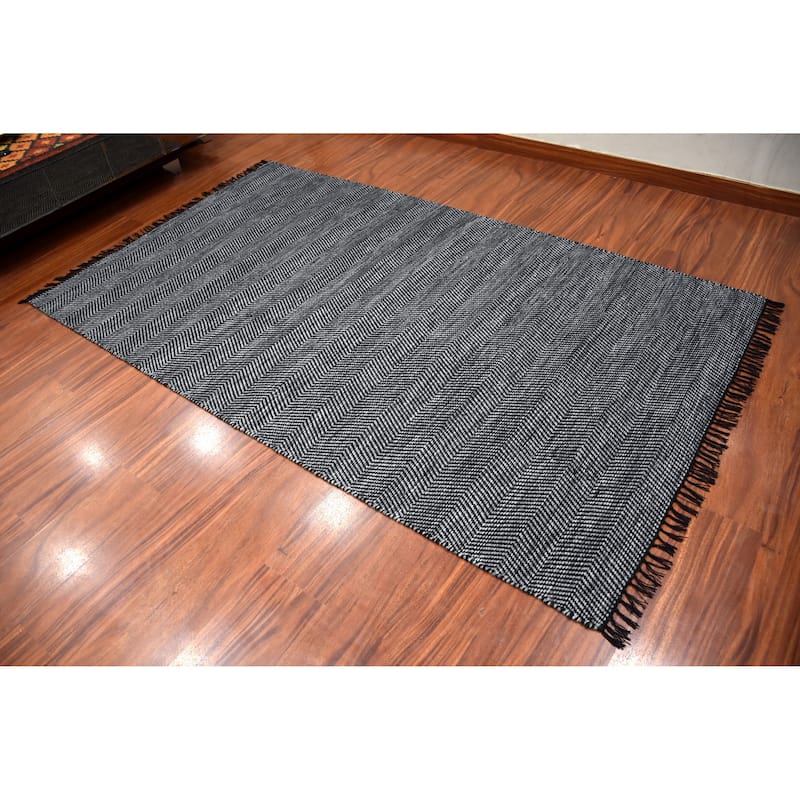 Hand Woven Chloe Design Diamond Flat Weave Wool Traditional Oriental Area Rug