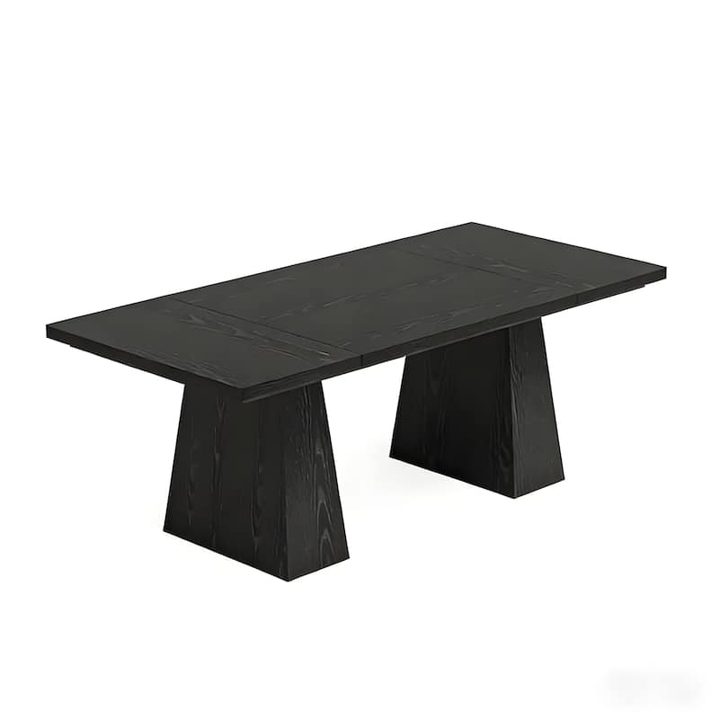 Dining Table for 6, Kitchen Table with Thick Tabletop, Wood Home Office Table Meeting Table Computer Table