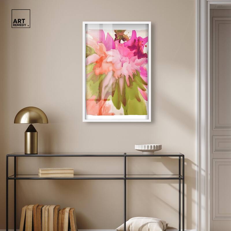 Vibrant Fluidity Floral IV Shadowbox by Art Remedy