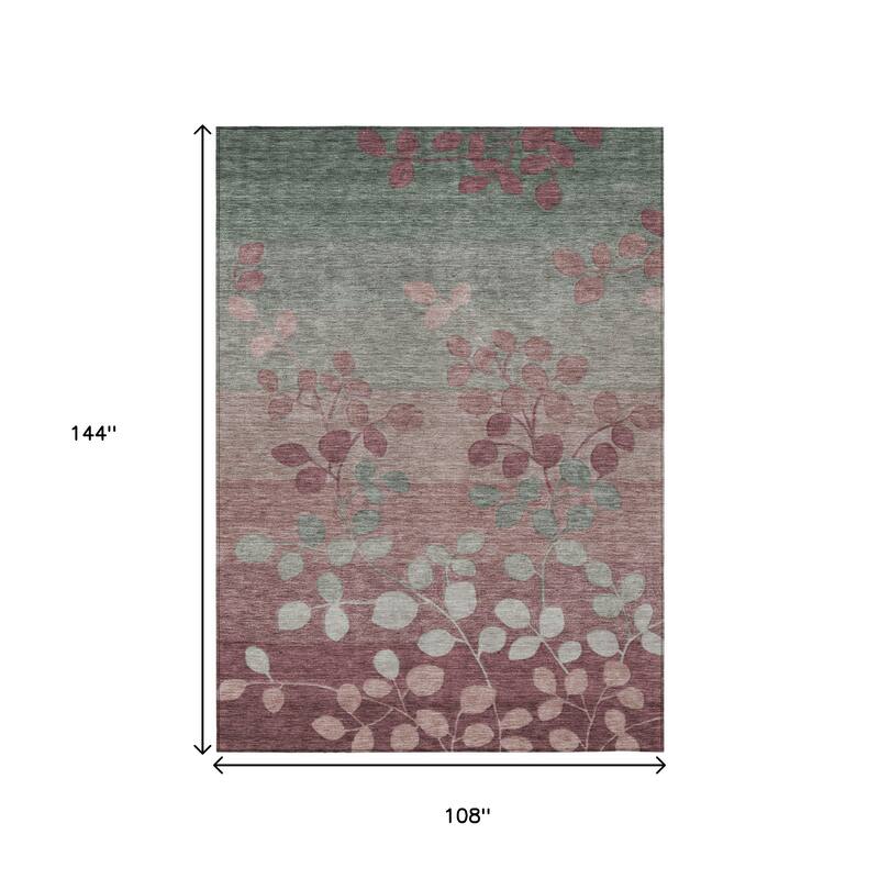 HomeRoots Floral Transitional Rectangle Outdoor Rug