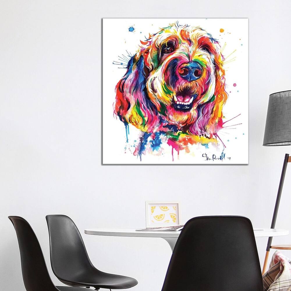 iCanvas "Goldendoodle" by Weekday Best Canvas Print