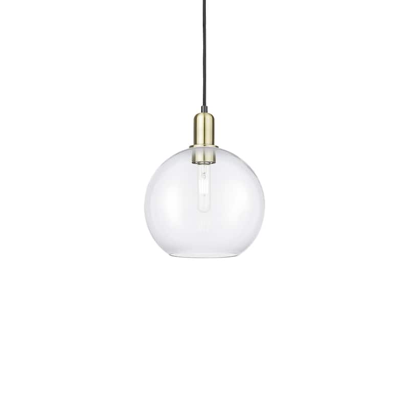 Innovations Lighting 716-1P-13-10 Athens Pendant Athens 10" Wide Mini - Black Antique Brass / Clear