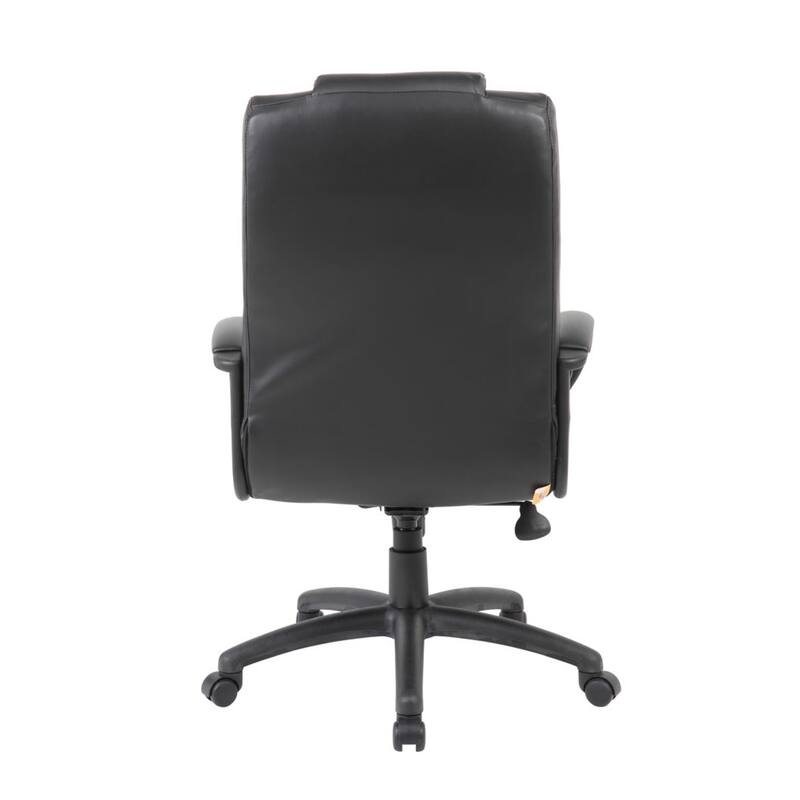 Mala Executive High Back Chair, Black Faux Leather, Lumbar Support