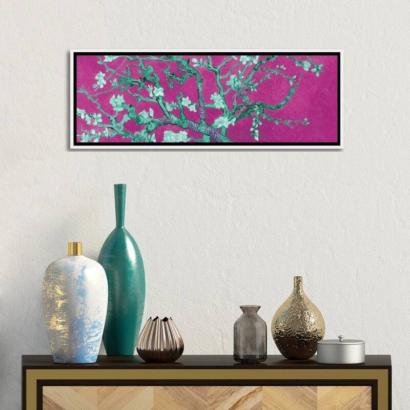 iCanvas "Almond Blossom On Magenta" by Vincent van Gogh Framed Canvas Print