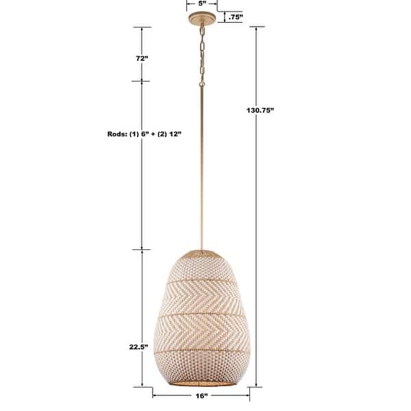 Zanzibar 3 Light Soft Gold Pendant