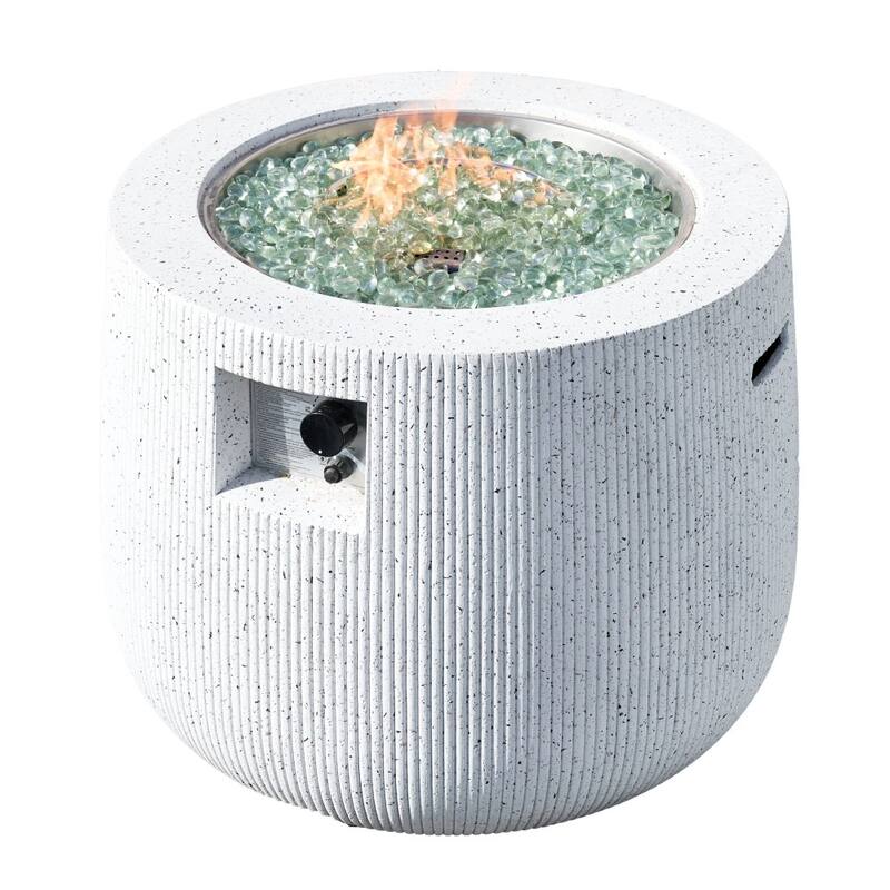 30.87" Modern Outdoor Magnesium Oxide Fire Pit Table