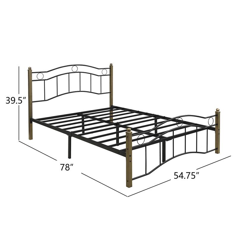 Bouvardia Contemporary Iron Bed Frame by Christopher Knight Home