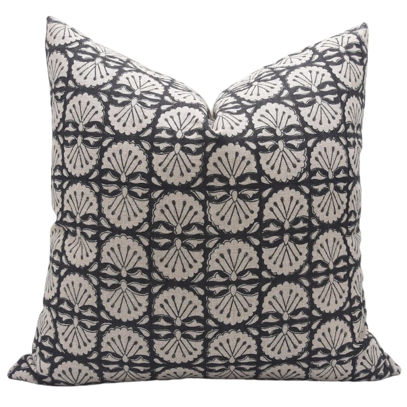 Fabdivine Linen Handmade Block print pillow Cover - Pillow Covers - 26" x 26"