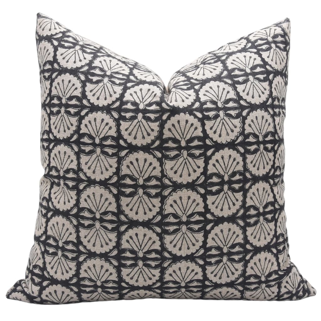 Fabdivine Linen Handmade Block print pillow Cover