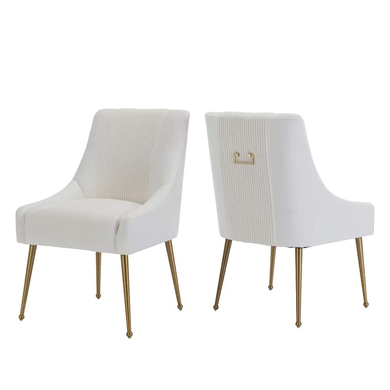 Clihome Velvet Upholstered Dining Chairs (Set of 2)