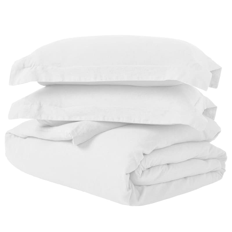 Superior Cotton Linen Garment Washed 3 Piece Duvet Cover Set