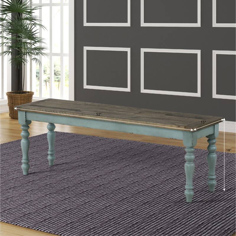 Charming Dining Bench with Turned Legs for Dining Room, Indoor Bench Leisure Bench Corridor Bench for Entryway Living Room