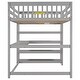 preview thumbnail 8 of 14, Industrial Modern Full Size Loft Bed with Storage Shelves and Under-bed Desk, Sturdy Construction & Safety Guaranteed, Grey