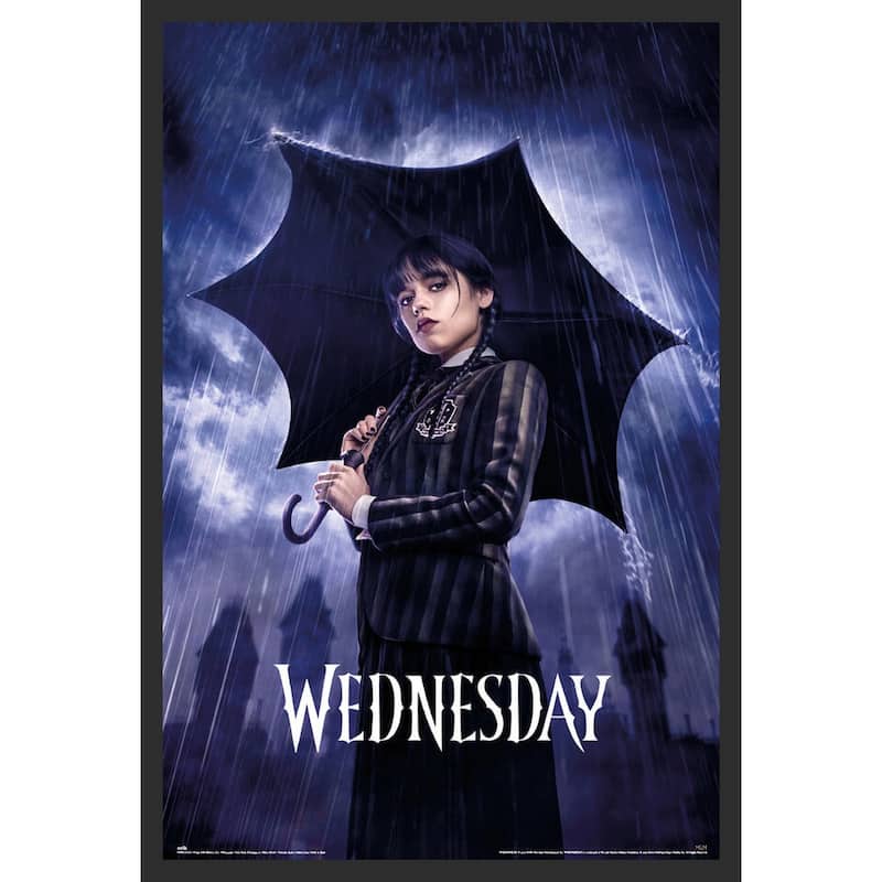 Wednesday - Umbrella Framed Art Poster - 24 x 36 Inch