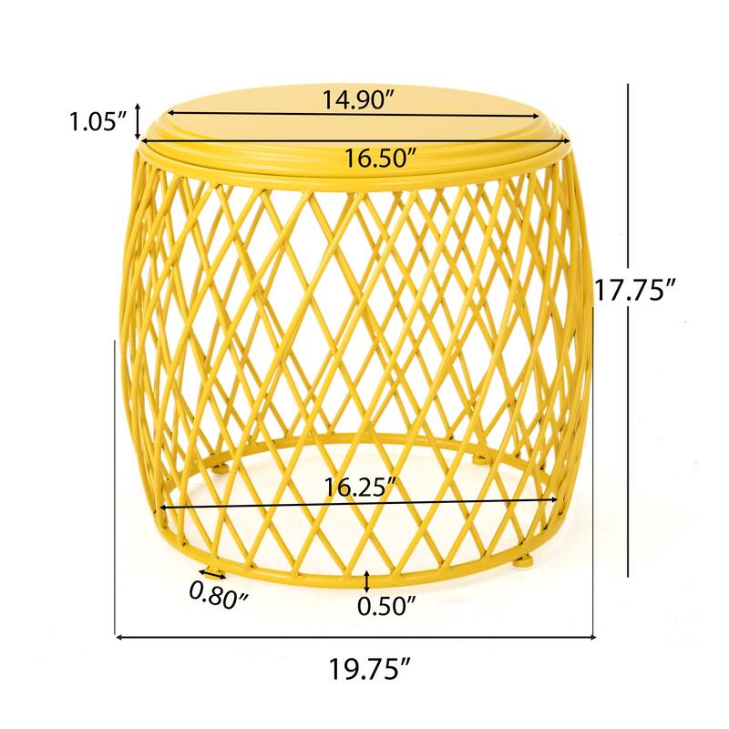Alamera Outdoor 19-inch Lattice Side Table by Christopher Knight Home - 17.75"W x 19.75"W x 19.75"D