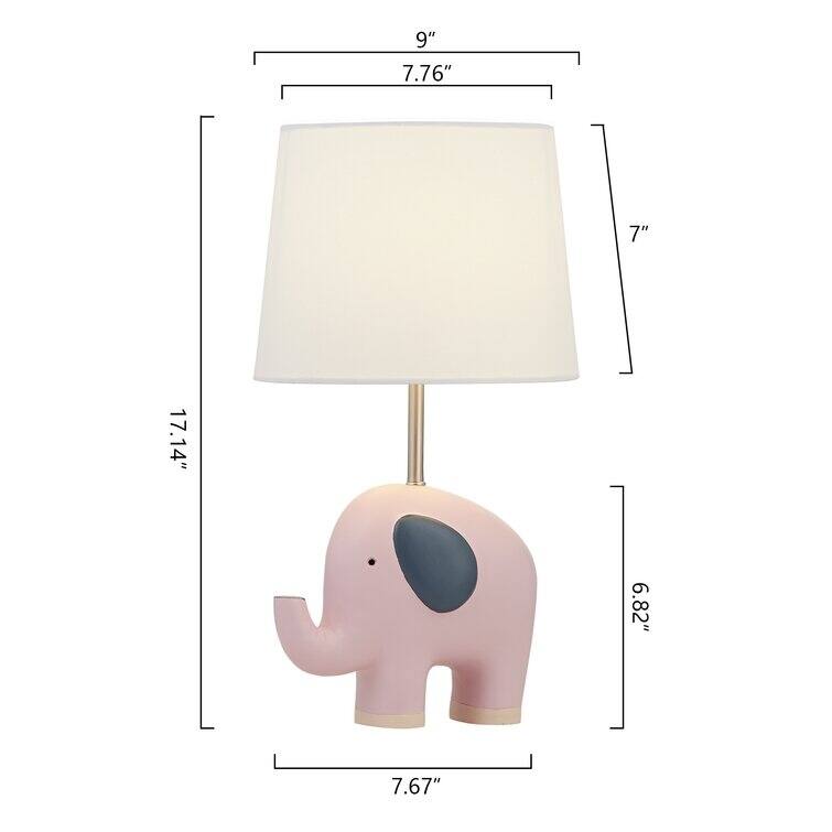 Maxax 17'' Children Elephant Table Lamp - N/A