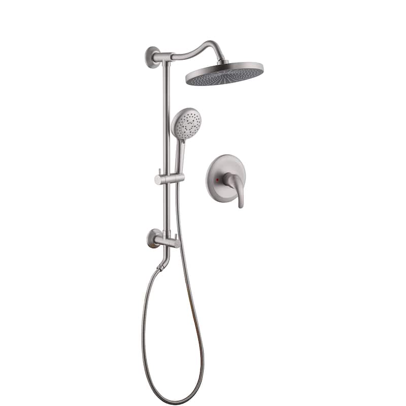 Pressure Balanced Rainfall Shower System with 5 Function Handheld Shower
