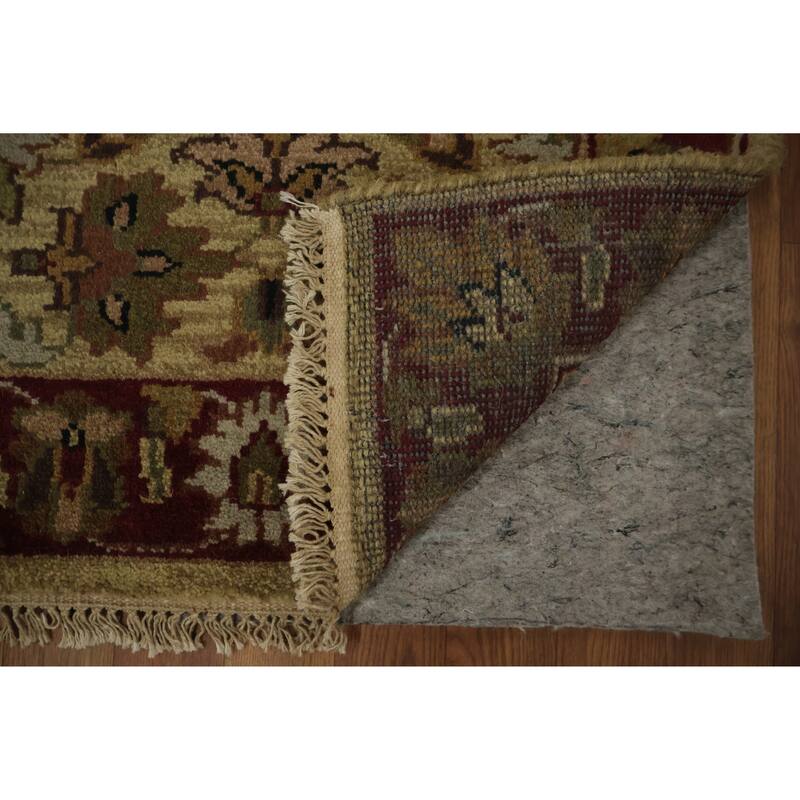 Hand Knotted Oriental 100% Wool Carpet Traditional All-Over Beige & Ivories Agra Area Rug - 4' 0'' X 2' 6''