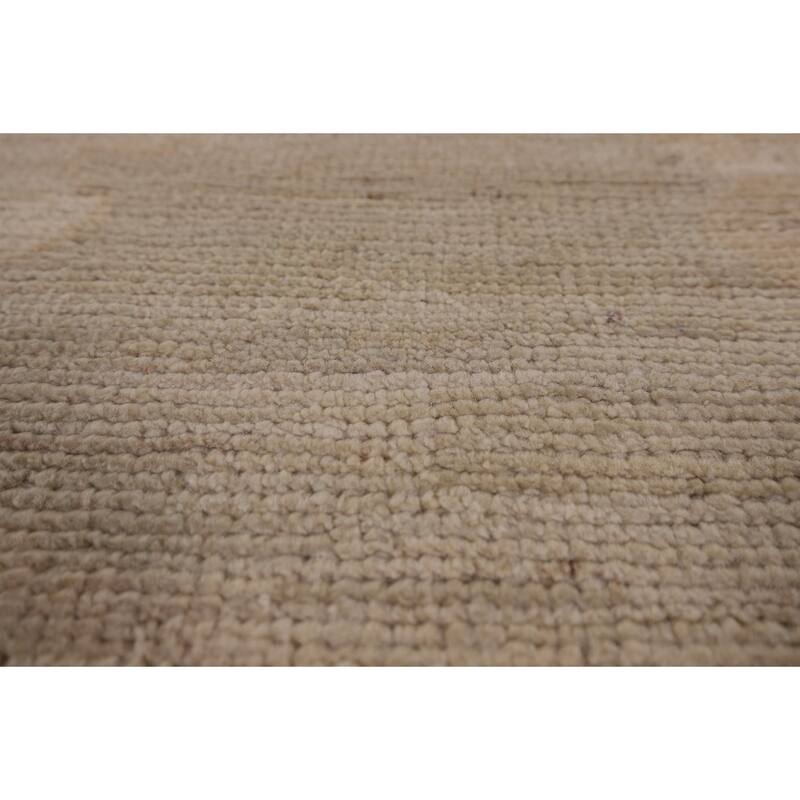 Vegetable Dye Oushak Area Rug Handmade Floral Wool Carpet - 9'2" x 12'2"