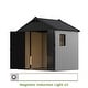 preview thumbnail 66 of 117, Patiowell 8' x 6' / 8' x 8' / 8' x 10 '/ 8' x 12' Plastic Outdoor Shed With Floor for Patio Furniture, Tools (Kick-It Shed)
