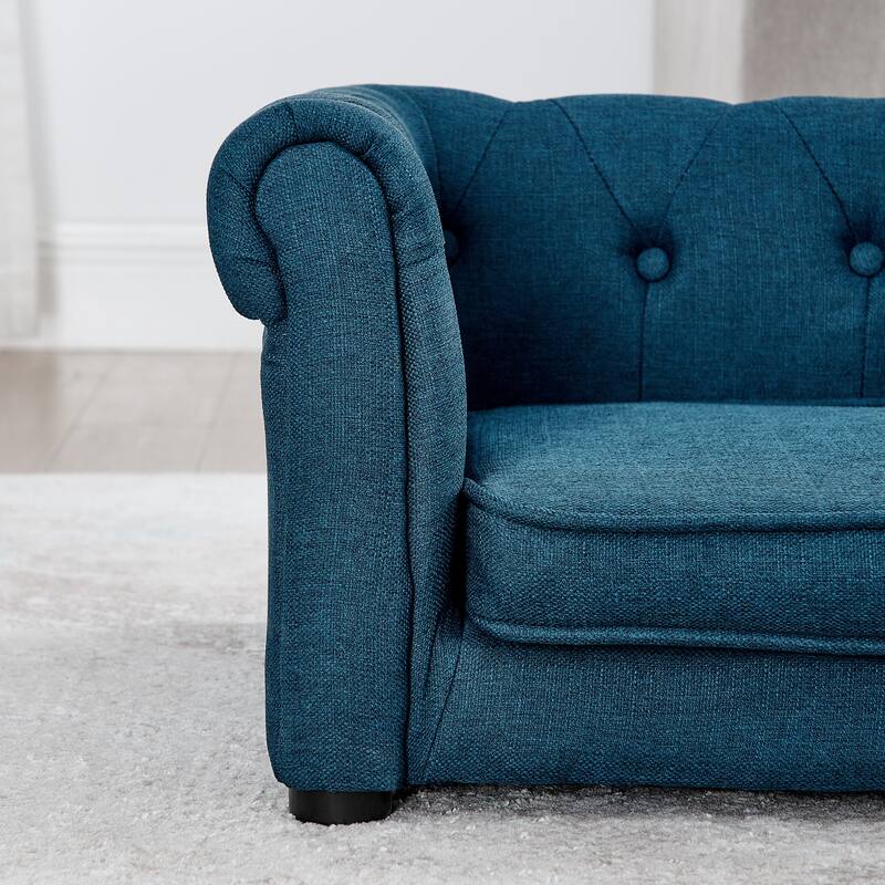 Roomfitters Elegant Rectangle Pet Sofa Bed for Small and Medium Dogs, Elevated Dog Couch with Cushions, Durable Dog Bed