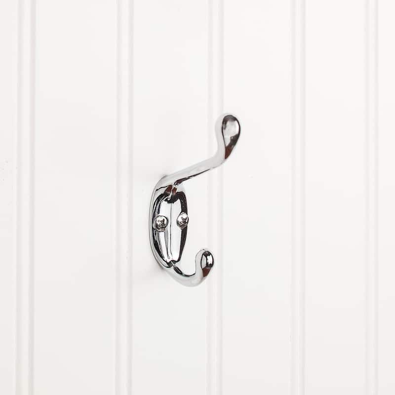 Elements Hooks Double Robe Hook - Polished Chrome