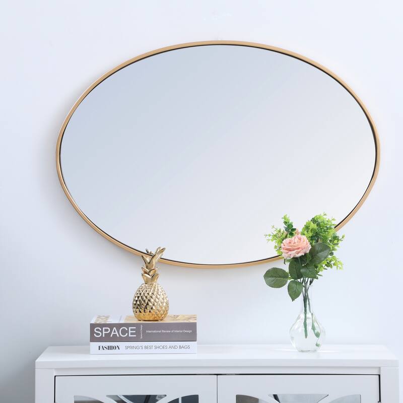 Carson Carrington Labbemala Metal Frame Oval Mirror