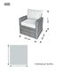 preview thumbnail 10 of 10, 7-Piece Patio Mixed Brown and Grey Sofa Set with Fire Pit Table