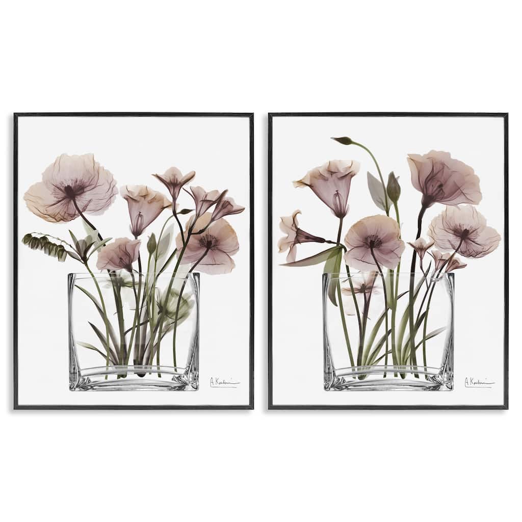 Stupell Earthy Infatuation Bouquet Framed Giclee Art Design By Albert Koetsier (Set of 2)