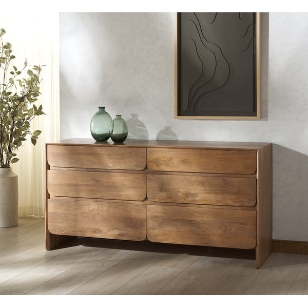 SAFAVIEH Couture Grigorio 60-Inch Wood Drawer Dresser, Brown - Bed Bath & Beyond