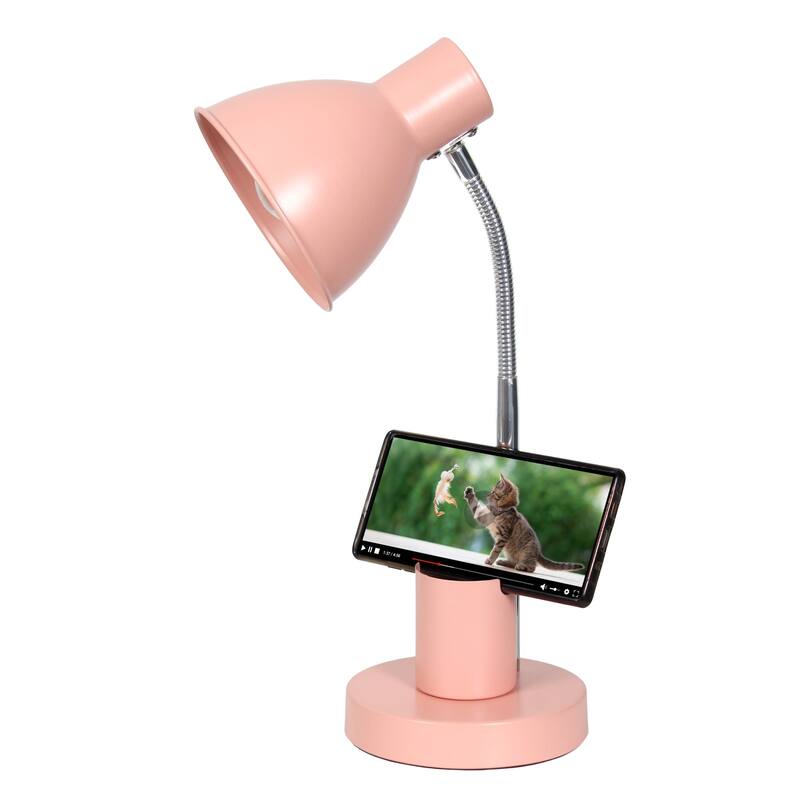 Gooseneck Desk Lamp with Adjustment Shade - 16.25" - Pink
