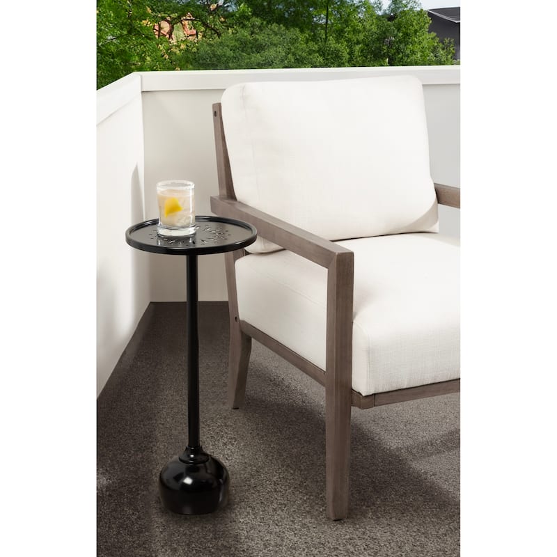 Kate and Laurel Miki Metal Drink Table - 10x10x23