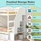 preview thumbnail 9 of 28, Costway Twin Over Twin Bunk Bed with Storage Stairs & Drawers - See Details