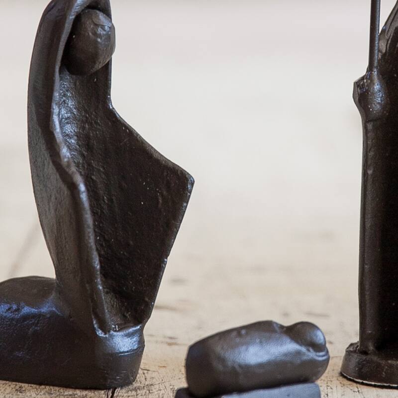 6-Piece Christmas Nativity Set - 5.75" - Brown