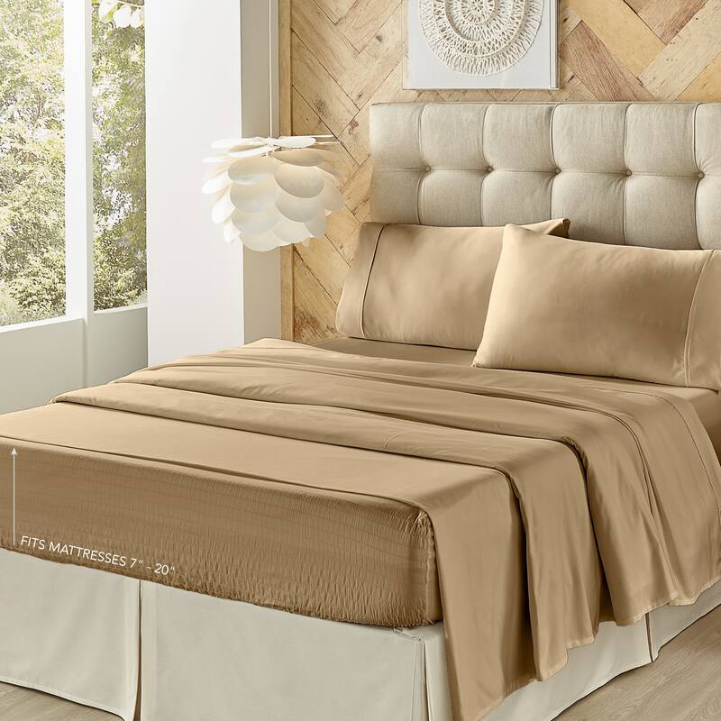 Royal Court Royal Fit Plush Microfiber 4 Piece Bed Sheet Set