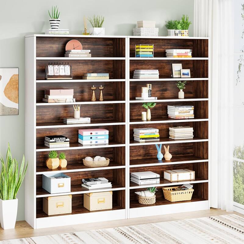 Bookcase, Open Display Storage Shelf, Organizer Cabinet Bookshelf Accent Shelving for Living Room, Home Office, Library, Bedroom