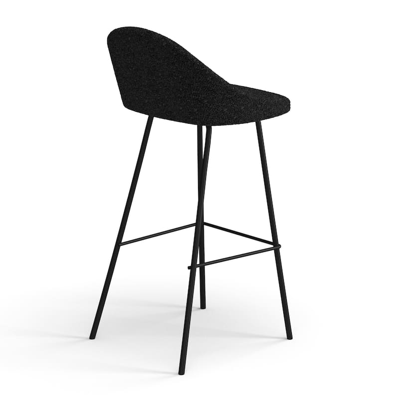 Marco Boucle Bar Height Stools Black Legs (Set of 2)