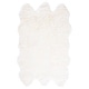 preview thumbnail 24 of 34, SAFAVIEH Handmade Sheepskin Aybek Genuine Pelt Rug 5' x 8' - Natural/White - Rectangle